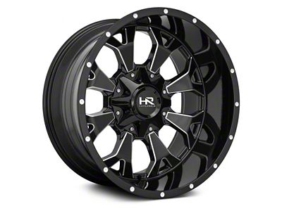 Hardrock Offroad Devastator Gloss Black Milled 6-Lug Wheel; 22x10; -25mm Offset (03-09 4Runner)