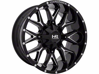 Hardrock Offroad Affliction Gloss Black Milled 6-Lug Wheel; 20x10; -19mm Offset (04-15 Titan)