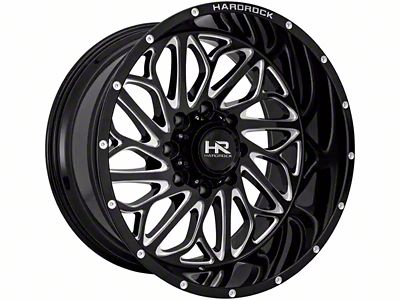 Hardrock Offroad BlackTop Xposed Gloss Black Milled 6-Lug Wheel; 20x10; -19mm Offset (04-15 Titan)