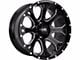 Hardrock Offroad BloodShot Xposed Gloss Black Milled 6-Lug Wheel; 22x12; -51mm Offset (04-15 Titan)