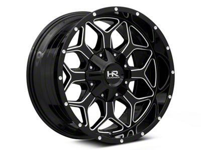 Hardrock Offroad Indestructible Gloss Black Milled 6-Lug Wheel; 22x10; -25mm Offset (04-15 Titan)