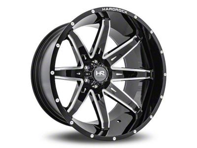 Hardrock Offroad PainKiller Xposed Gloss Black Milled 6-Lug Wheel; 20x10; -19mm Offset (04-15 Titan)