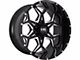 Hardrock Offroad Reckless Xposed Gloss Black Milled 6-Lug Wheel; 20x10; -19mm Offset (04-15 Titan)