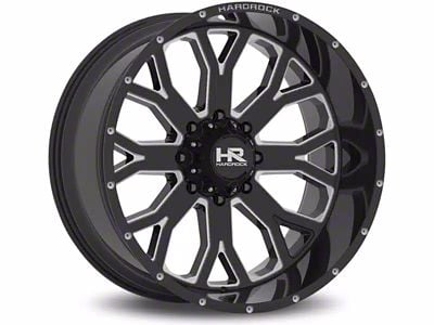 Hardrock Offroad Slammer Xposed Gloss Black Milled 6-Lug Wheel; 20x12; -44mm Offset (04-15 Titan)