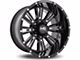 Hardrock Offroad Spine Xposed Gloss Black Milled 6-Lug Wheel; 20x12; -44mm Offset (04-15 Titan)