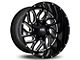 Hardrock Offroad Destroyer Gloss Black Milled 6-Lug Wheel; 20x9; 0mm Offset (05-15 Tacoma)