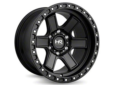 Hardrock Offroad H104 Matte Black 6-Lug Wheel; 17x9; -12mm Offset (05-15 Tacoma)