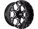 Hardrock Offroad Reckless Xposed Gloss Black Milled 6-Lug Wheel; 20x10; -19mm Offset (05-15 Tacoma)