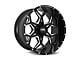 Hardrock Offroad Reckless Xposed Gloss Black Milled 6-Lug Wheel; 22x12; -51mm Offset (05-15 Tacoma)