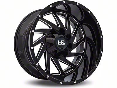 Hardrock Offroad Crusher Gloss Black Milled 6-Lug Wheel; 20x12; -44mm Offset (10-24 4Runner)