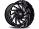 Hardrock Offroad Crusher Gloss Black Milled 6-Lug Wheel; 20x12; -44mm Offset (10-24 4Runner)