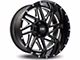 Hardrock Offroad Bones Xposed Gloss Black Milled 6-Lug Wheel; 20x12; -44mm Offset (2024 Tacoma)