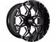 Hardrock Offroad Reckless Xposed Gloss Black Milled 6-Lug Wheel; 20x10; -19mm Offset (2024 Tacoma)