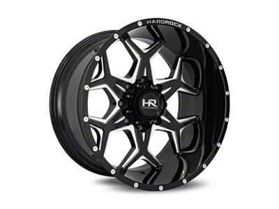 Hardrock Offroad Reckless Xposed Gloss Black Milled 6-Lug Wheel; 22x12; -51mm Offset (2024 Tacoma)