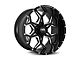 Hardrock Offroad Reckless Xposed Gloss Black Milled 6-Lug Wheel; 22x12; -51mm Offset (2024 Tacoma)