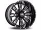 Hardrock Offroad Spine Xposed Gloss Black Milled 6-Lug Wheel; 20x10; -19mm Offset (2024 Tacoma)