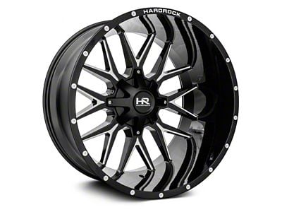 Hardrock Offroad Affliction Gloss Black Milled 6-Lug Wheel; 22x10; -19mm Offset (03-09 4Runner)