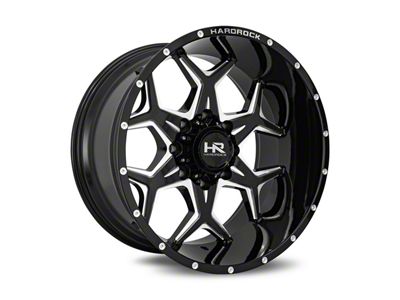 Hardrock Offroad Reckless Xposed Gloss Black Milled 6-Lug Wheel; 22x12; -51mm Offset (10-24 4Runner)