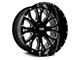 Hardrock Offroad Slammer Xposed Gloss Black Milled 6-Lug Wheel; 24x12; -44mm Offset (10-24 4Runner)