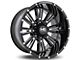 Hardrock Offroad Spine Xposed Gloss Black Milled 6-Lug Wheel; 20x12; -44mm Offset (10-24 4Runner)