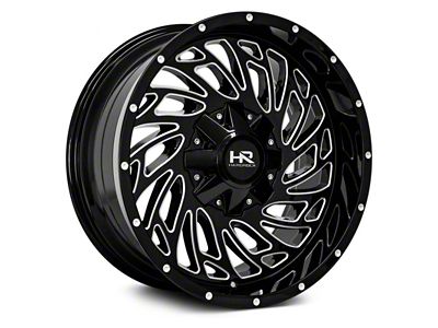 Hardrock Offroad Attack Gloss Black Milled 6-Lug Wheel; 20x12; -51mm Offset (21-24 Bronco, Excluding Raptor)