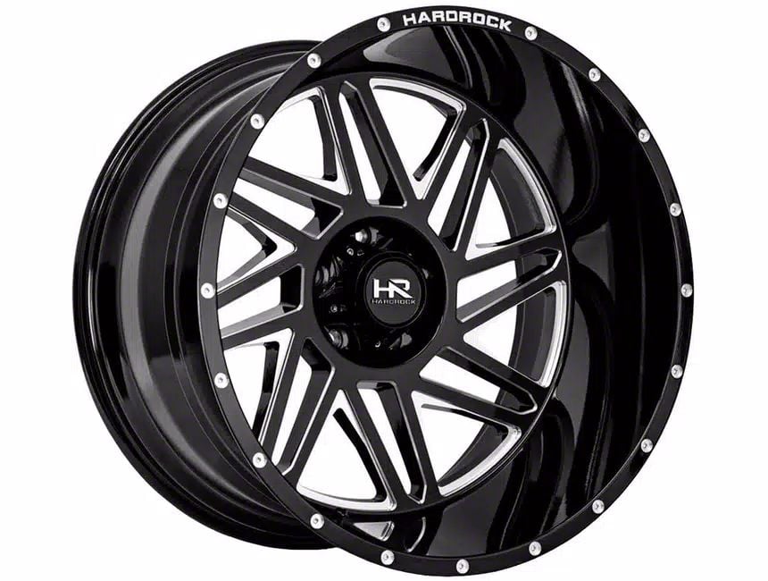 Hardrock Offroad Bronco Bones Xposed Gloss Black Milled 6-Lug Wheel ...