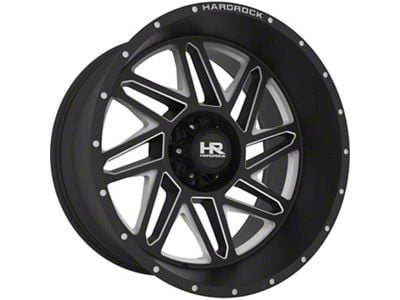 Hardrock Offroad Bones Xposed Gloss Black Milled 6-Lug Wheel; 20x12; -44mm Offset (21-24 Bronco, Excluding Raptor)