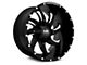 Hardrock Offroad Devious Gloss Black Milled 6-Lug Wheel; 20x12; -44mm Offset (21-24 Bronco, Excluding Raptor)