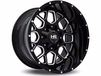 Hardrock Offroad Gunner Gloss Black Milled 6-Lug Wheel; 20x10; -19mm Offset (21-24 Bronco, Excluding Raptor)