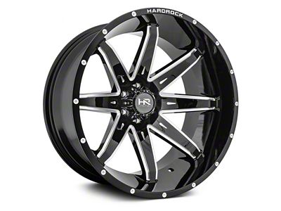 Hardrock Offroad Painkiller Xposed Gloss Black Milled 6-Lug Wheel; 20x10; -19mm Offset (22-24 Bronco Raptor)