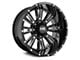 Hardrock Offroad Spine Xposed Gloss Black Milled 6-Lug Wheel; 20x10; -19mm Offset (22-24 Bronco Raptor)