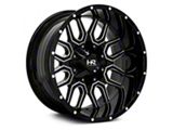 Hardrock Offroad Commander Gloss Black Milled Wheel; 20x12 (76-86 Jeep CJ7)