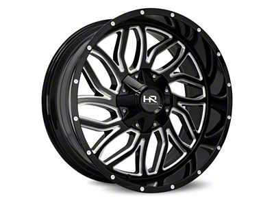 Hardrock Offroad Destroyer Gloss Black Machined Wheel; 20x12; -51mm Offset (20-24 Jeep Gladiator JT)