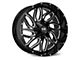 Hardrock Offroad Destroyer Gloss Black Machined Wheel; 20x12; -51mm Offset (20-24 Jeep Gladiator JT)