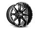 Hardrock Offroad Hardcore Gloss Black Milled Wheel; 20x12 (20-24 Jeep Gladiator JT)