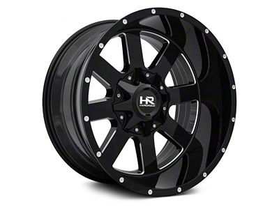 Hardrock Offroad Tank Gloss Black Milled Wheel; 20x12; -44mm Offset (20-24 Jeep Gladiator JT)