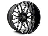 Hardrock Offroad Affliction Gloss Black Milled Wheel; 20x12; -44mm Offset (99-04 Jeep Grand Cherokee WJ)