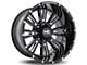 Hardrock Offroad Spine Xposed Gloss Black Milled 6-Lug Wheel; 20x10; -19mm Offset (16-23 Tacoma)