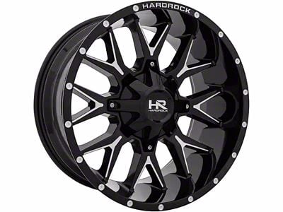 Hardrock Offroad Affliction Gloss Black Milled 6-Lug Wheel; 20x10; -19mm Offset (17-24 Titan)