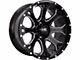 Hardrock Offroad BloodShot Xposed Gloss Black Milled 6-Lug Wheel; 22x12; -51mm Offset (16-24 Titan XD)