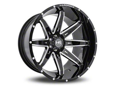 Hardrock Offroad PainKiller Xposed Gloss Black Milled 6-Lug Wheel; 20x9; 0mm Offset (16-24 Titan XD)