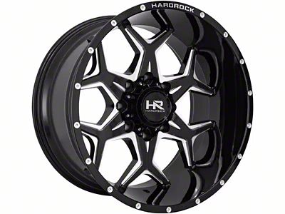 Hardrock Offroad Reckless Xposed Gloss Black Milled 6-Lug Wheel; 20x10; -19mm Offset (16-24 Titan XD)