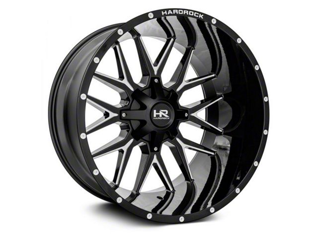 Hardrock Offroad Affliction Gloss Black Milled 6-Lug Wheel; 22x10; -19mm Offset (22-24 Tundra)