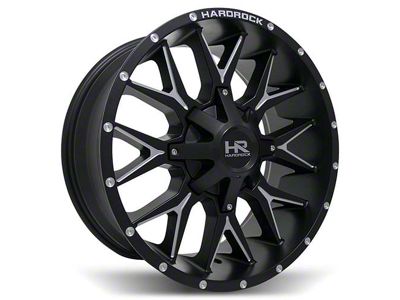 Hardrock Offroad Affliction Satin Black Milled 6-Lug Wheel; 20x12; -44mm Offset (22-24 Tundra)