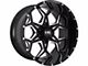 Hardrock Offroad Reckless Xposed Gloss Black Milled 6-Lug Wheel; 20x10; -19mm Offset (22-24 Tundra)