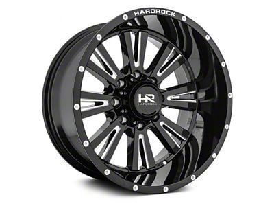 Hardrock Offroad Spine Xposed Gloss Black 6-Lug Wheel; 24x12; -44mm Offset (22-24 Tundra)