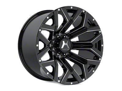 Hartes Metal Hawkish Gloss Black Milled 6-Lug Wheel; 20x10; -18mm Offset (04-15 Titan)