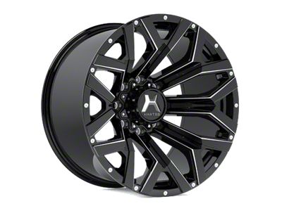 Hartes Metal Hawkish Gloss Black Milled 6-Lug Wheel; 20x9; 15mm Offset (04-15 Titan)