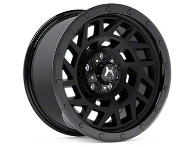 Hartes Metal Monster Matte Black with Gloss Black Bolts 6-Lug Wheel; 18x9; 0mm Offset (04-15 Titan)