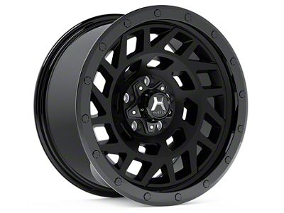 Hartes Metal Monster Matte Black with Gloss Black Bolts 6-Lug Wheel; 18x9; 15mm Offset (04-15 Titan)